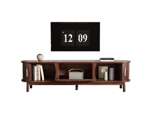 Meuble tv 170x40x50, design industriel avec portes coulissantes et rangement meuble tv industriel