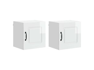 Meuble mural de cuisine | armoire de cuisine 2 pcs blanc brillant shl461