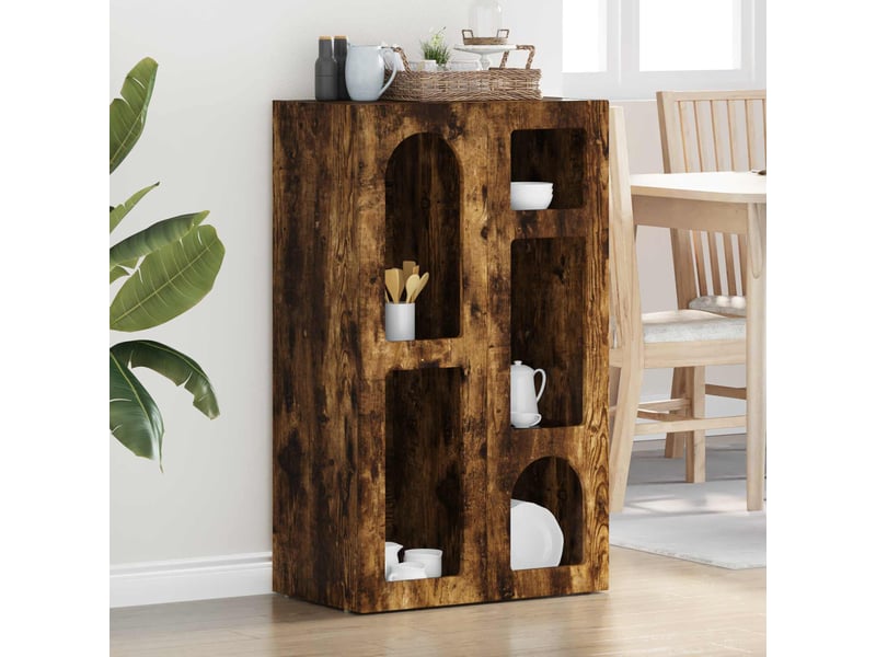  Buffet - bahut - meuble de rangement elst chêne fumé 59 x 35 x 100,5 cm bois d'ingénierie  - Conforama B
