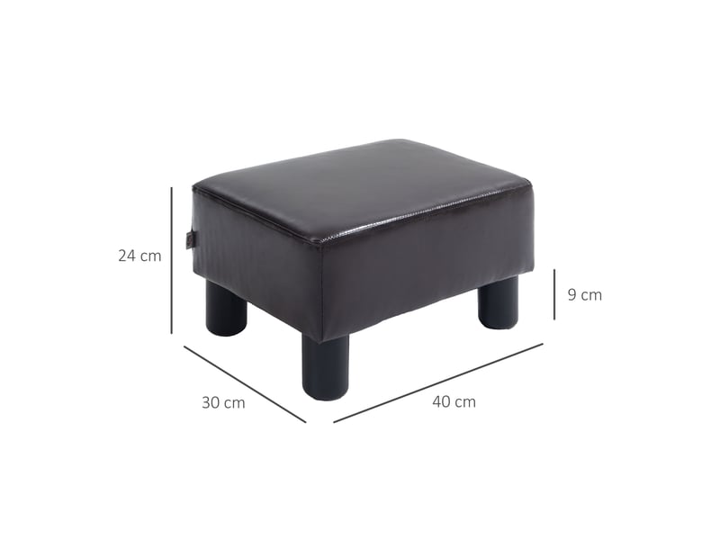  Tabouret repose-pieds, ottoman rectangulaire, repose-pieds, simili cuir, jusqu'à 100 kg, pour salon, café 833-666V71 - Conforama A