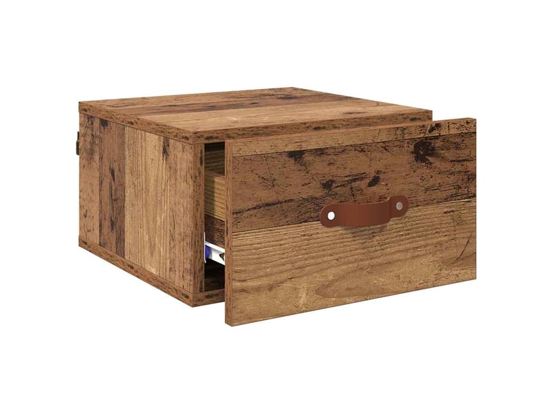  Table de chevet chambre, cabinet de chevet mural 35 x 35 x 20 cm bois d'ingénierie shl6627  - Conforama E