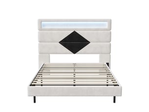 Lit 2 places 140x190 cm <strong></strong>  <strong></strong> coloris blanc