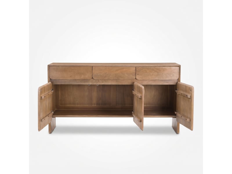 Buffet en bois de manguier marron clair-achille Achille - Conforama C