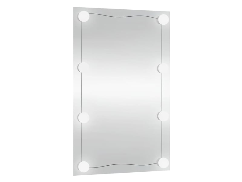  Miroir mural avec lumières led 40x60 cm verre rectangulaire cf62820  - Conforama D