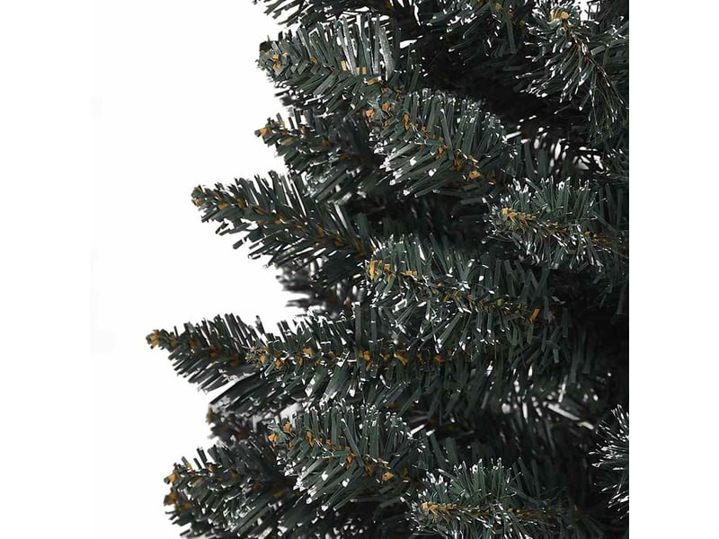  Sapin de noël artificiel, arbre de noël mince avec support vert 120 cm pvc shl9252  - Conforama E