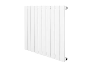 Radiateur plat à 1 colonne 600 x 700 mm en acier carbone blanc chauffage centrale moderne horizontale monté sur mur cuisine salle de bain [brosse de