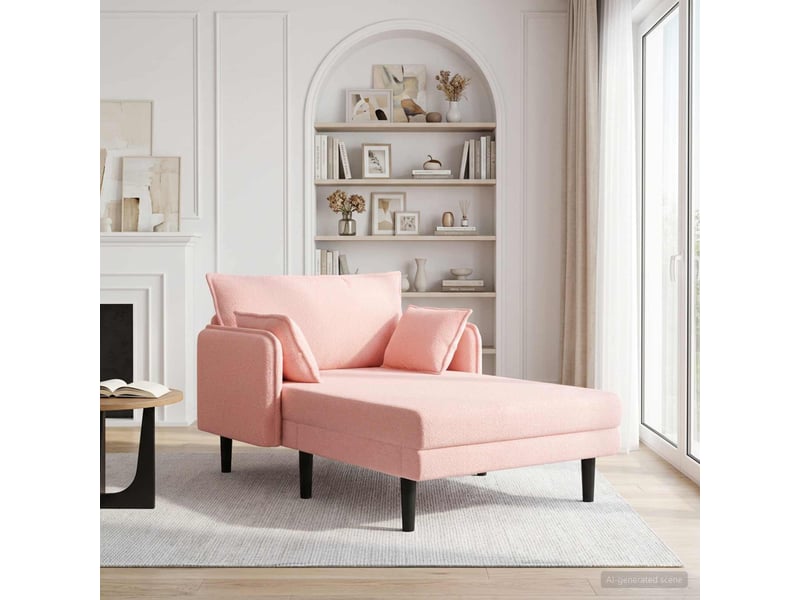  Vidaxl grande méridienne rose bouclé  - Conforama B