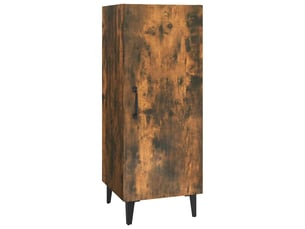 Buffet - bahut - meuble de rangement chêne fumé 34,5x34x90 cm bois d'ingénierie