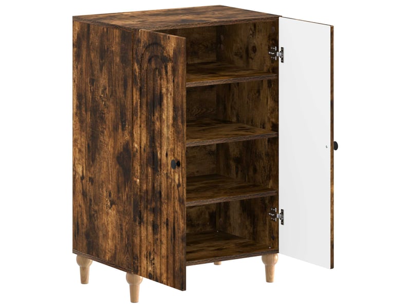  Meuble à chaussure, cabinet à chaussures alkmaar 59,5x39,5x90 cm chêne fumé  - Conforama C