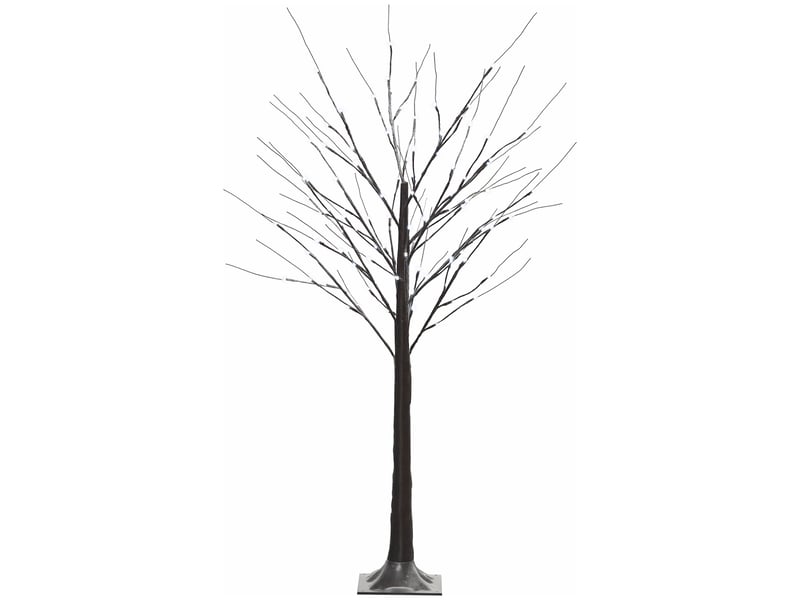  Bouleau artificiel lumineux 96 micro-led blanc froid h 150 cm marron  - Conforama A