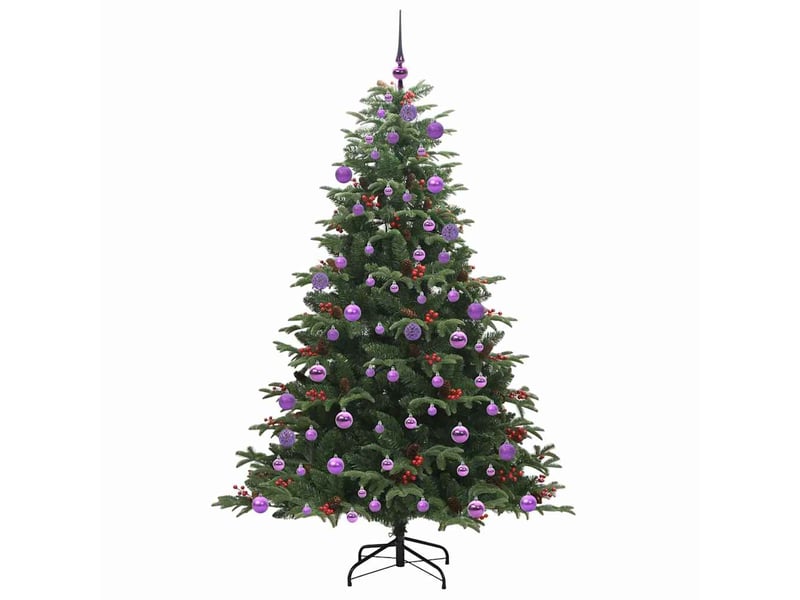 Sapin de noël, arbre de noël artificiel vert 180 cm pvc, métal et plastique cf61433 - Conforama D