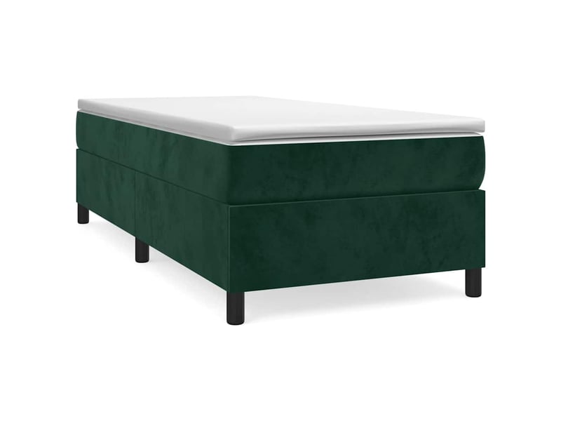  Lit simple- lit adulte -  cadre de lit à lattes vert foncé 100x200 cm velours  - Conforama A