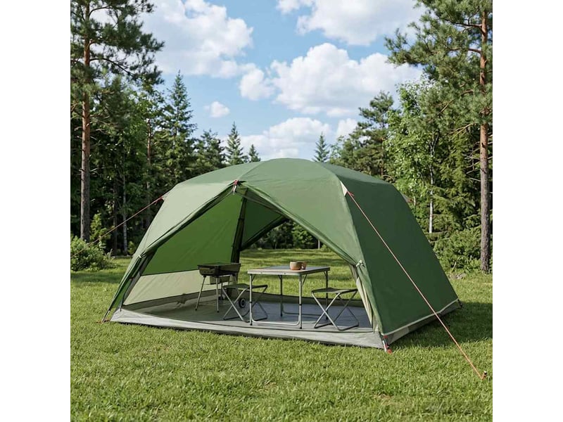  Tente de camping, tente de randonnée 4 personne vert shl86223  - Conforama B
