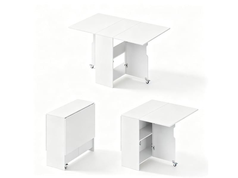  Table basse avec rangement table de salon à roulettes plateau rabattable et extensible usage flexible et fonctionnelle  - Conforama A