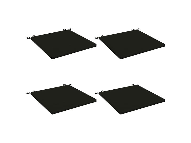  Lot de 4 coussins de siège, coussins d'assise soest 100 % polyester noir cf60446  - Conforama A