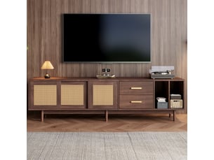 Meuble tv coloris marron 190 cm <strong></strong> <strong></strong>