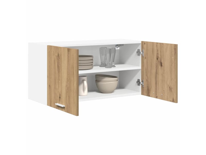  Meuble de rangement cuisine, armoire suspendue chêne artisanal 80x31x40cm  - Conforama C