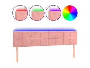 Tete de lit A poser largeur 200 cm rose