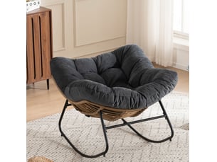 Fauteuil fixe  WISHDOR Tissu noir
