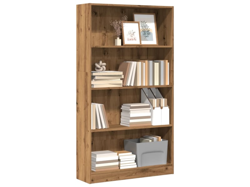  Bibliothèque, étagère de rangement chêne artisanal 80x24x143 cm bois d'ingénierie  - Conforama B