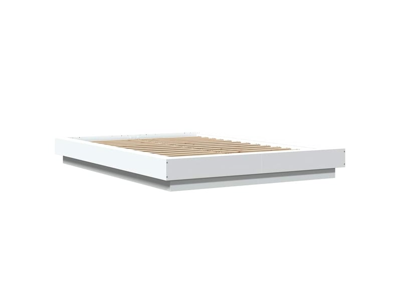 Lit double- lit adulte - cadre de lit avec lumières led sans matelas blanc 120x190 cm - Conforama B