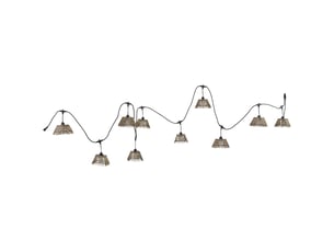 Guirlande de 10 lumières en bambou gris avec ampoule 500x14,5x9 cm (h)