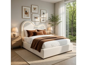 Lit coffre 90x200 cm coloris beige