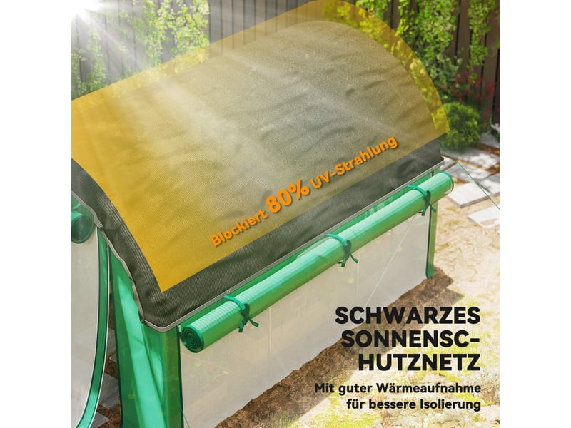  Serre de jardin - dimensions - film résistant aux uv - 6 fenêtres avec filet anti-insectes 300x200x198cm - Conforama D