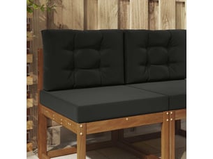 Coussin de canapé d'extérieur, coussin de chaise polyester noir 60 x 60 cm cf54126