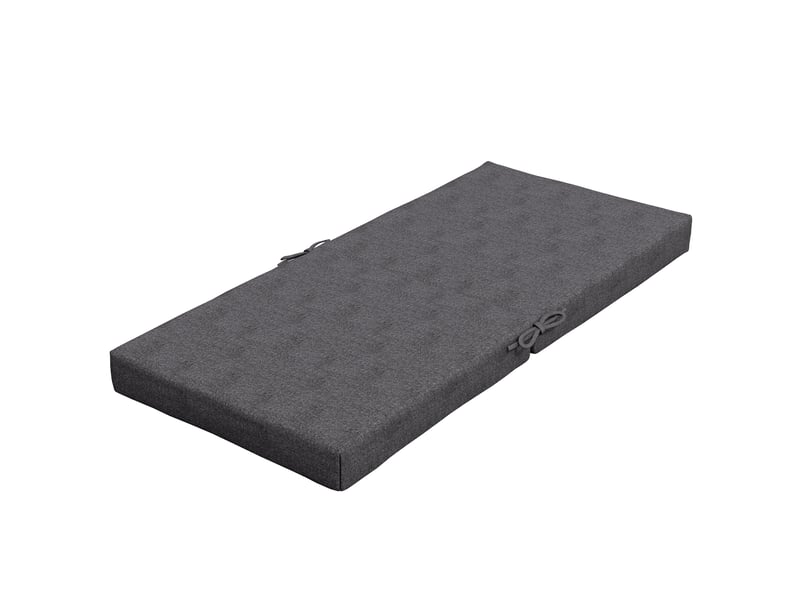  Lot de 2 coussins d'extérieur pour fauteuil chaise à dossier avec attaches rembourrage 8 cm, 112l x 51l cm, gris foncé  - Conforama B