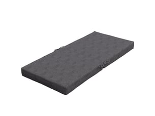 Lot de 2 coussins d'extérieur pour fauteuil chaise à dossier avec attaches rembourrage 8 cm, 112l x 51l cm, gris foncé