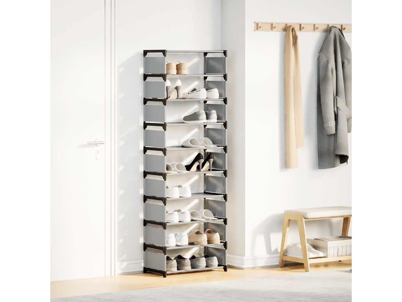 Étagère à chaussures, meuble à chaussures 10 niveaux 54x28x158 cm tissu non-tissé  - Conforama C