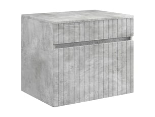 Cabinet salle de bain mural, meuble de rangement gris béton 59x44.5x50 cm