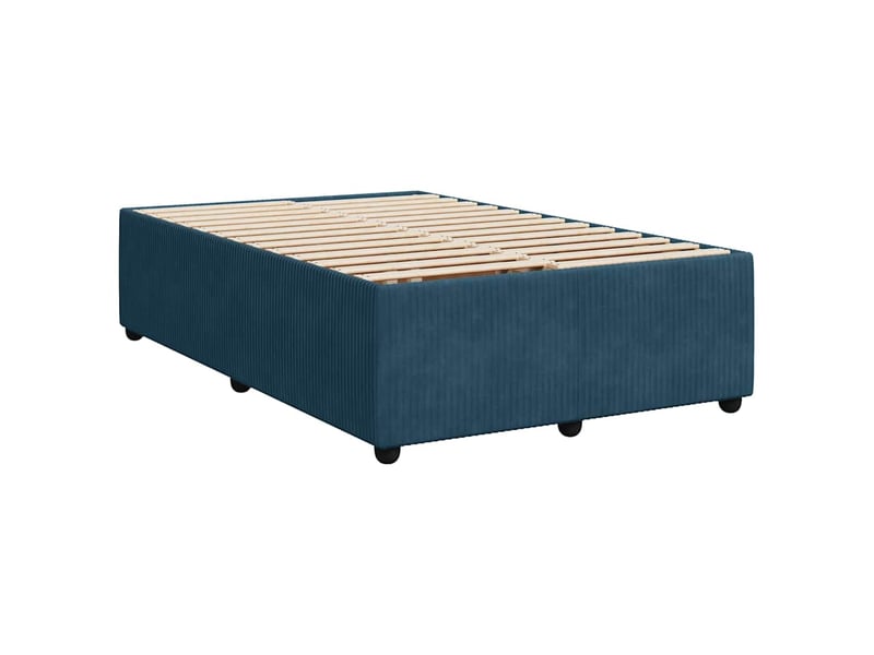  Lit double- lit adulte -  cadre de lit sans matelas bleu 120x190 cm velours  - Conforama B