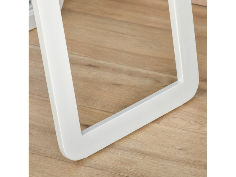 Miroir sur pied pleine longueur 37 x 43 x 156 cm - blanc - pose libre ou fixation murale polyvalente - Conforama D