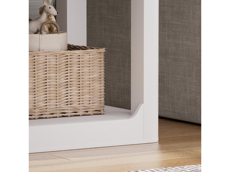  Lot de 2 tables d'appoint avec 2 niveaux en mdf blanc 50 x 40 x 60 cm W3148P487854 - Conforama E
