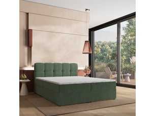Lit avec rangement 180x200 cm <strong>MASSENO</strong> <strong></strong> coloris vert