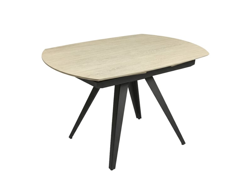  Table extensible ovale 120-180 cm céramique effet bois – adelphia 2  - Conforama A