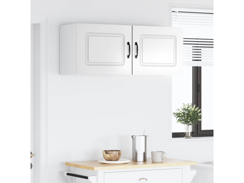 Meuble mural de cuisine | armoire de cuisine 2 pcs blanc brillant shl7836  - Conforama D