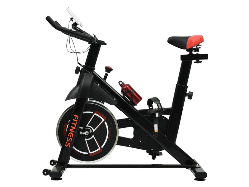  Vélo de Spinning Indoor avec Roue d’Inertie 10 kg, Écran LCD, Capteur de Pouls et Résistance Réglable  - Conforama B