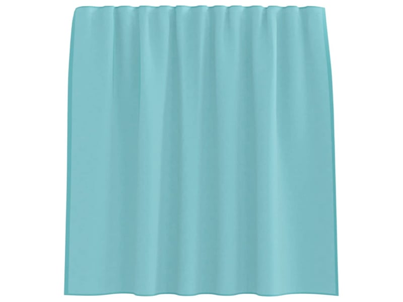  Lot de 2 rideaux en voile, voilages avec passe-tringles turquoise cf44496  - Conforama D