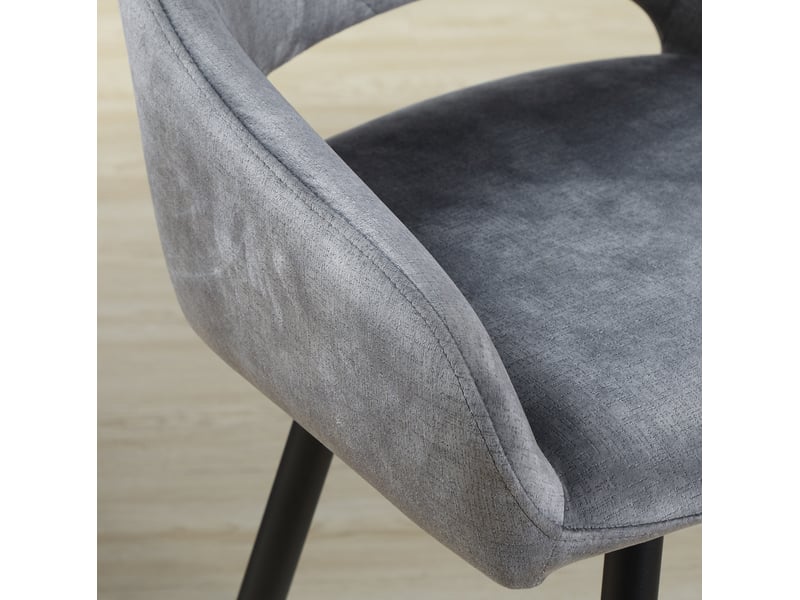  Lot de 2 tabourets de bar avec repose-pieds 50 x 53 x 94 cm, chaises de comptoir, assise en polyester gris  - Conforama E