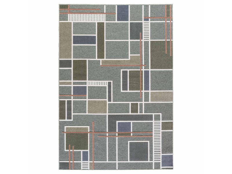  Tapis relief graphique moderne vert 160x230  - Conforama B