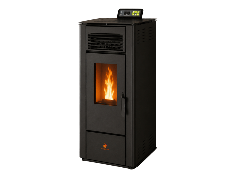  Poêle à granulés étanche emma 10 kw + télécommande - noir  - Conforama B