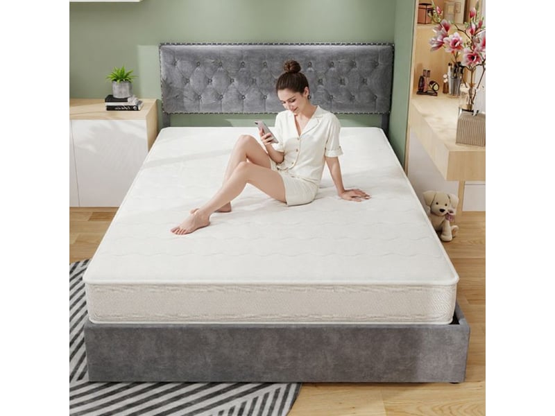  Matelas respirant 3d - 160x200 cm - épaisseur 23 cm - blanc - soutien double - ressorts ensachés 160x200x23cm - Conforama E