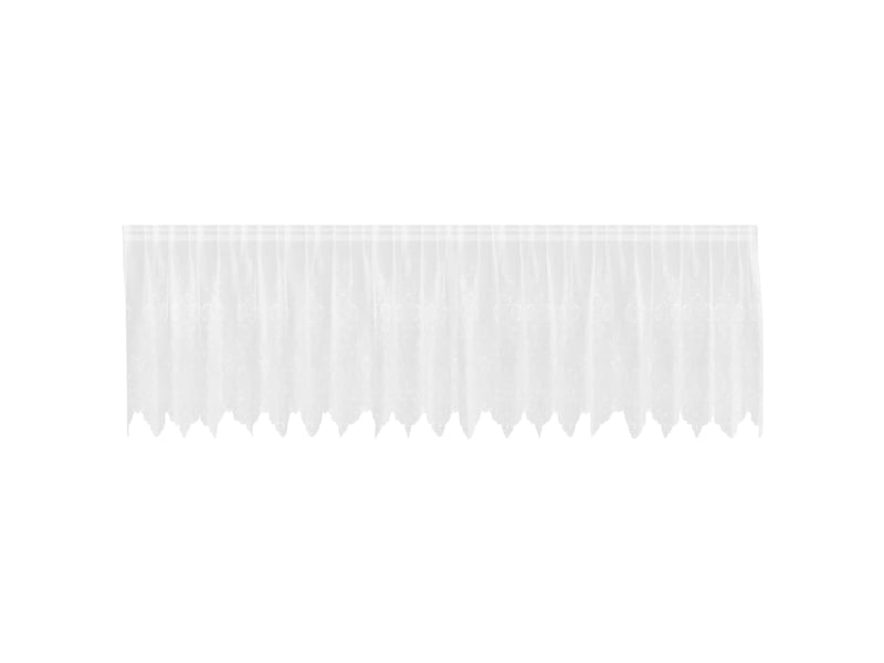 Rideau en dentelle, rideau ajouré, voilage blanc 120 x 500 cm polyester cf43654 - Conforama A