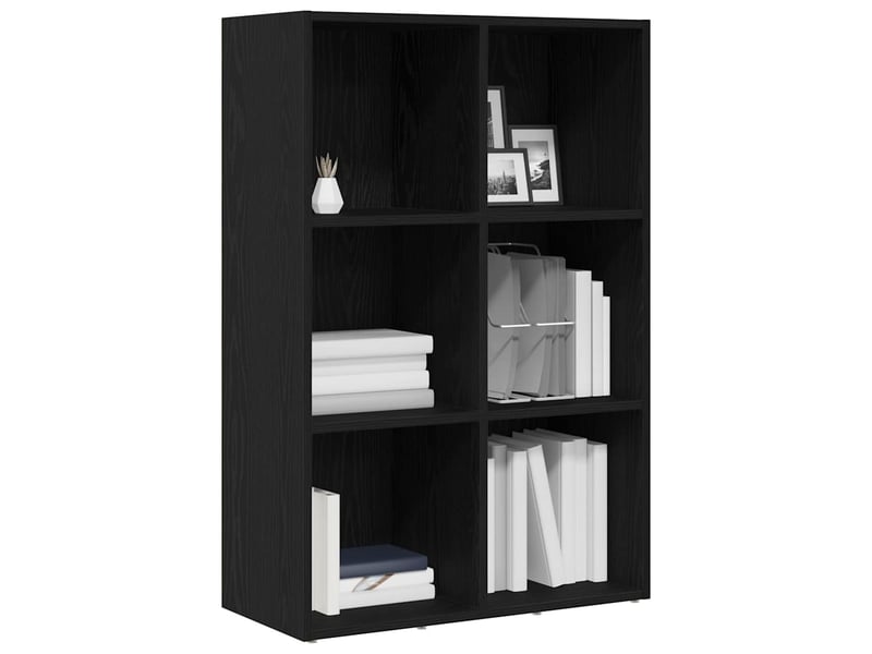 Bibliothèque, meuble de rangement salon en chêne noir 66 x 30 x 98 cm bois d'ingénierie  - Conforama D
