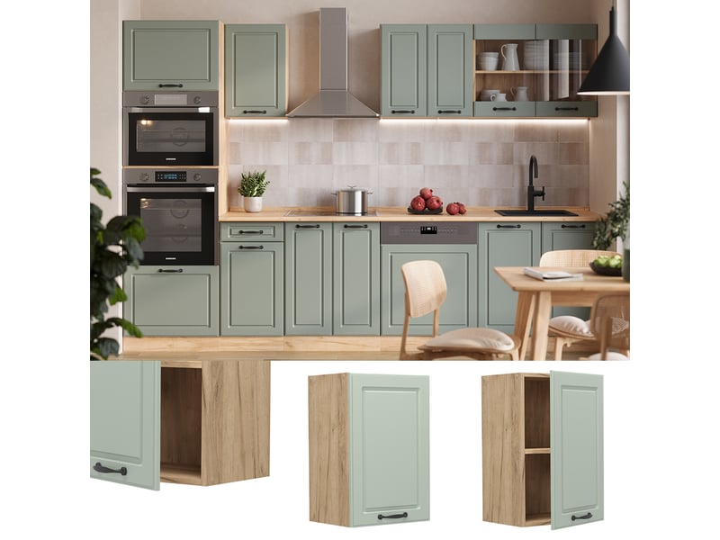  Vicco elément haut de cuisine, mint campagnechêne doré, 40cm  - Conforama D