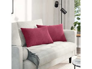 Lot de 2 coussins de canapé, coussins décoratifs bordeaux 60 x 40 cm cf59031