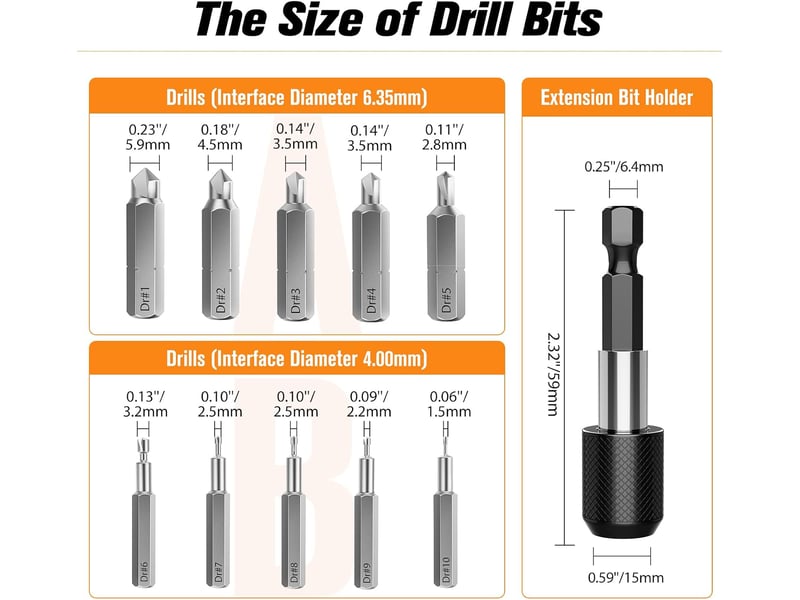  Kit d'extracteur de vis cassé, 33 pcs easy out set d'extraction de vis cassées  - Conforama B